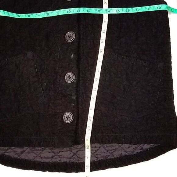 Habitat Clothes To Live In Women Jacket Vest Black Size SM 100% Cotton Courduroy - Picture 14 of 16